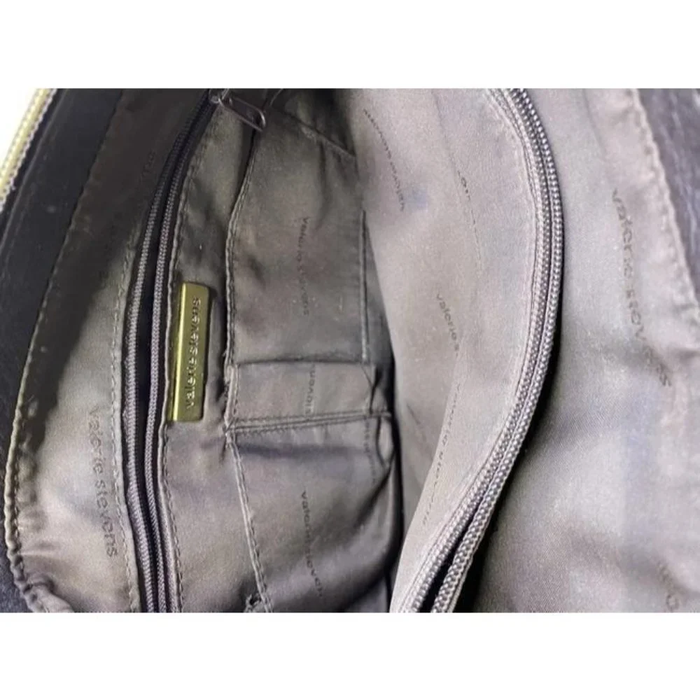 valerie stevens brown leather cross body bag - Picture 8 of 10